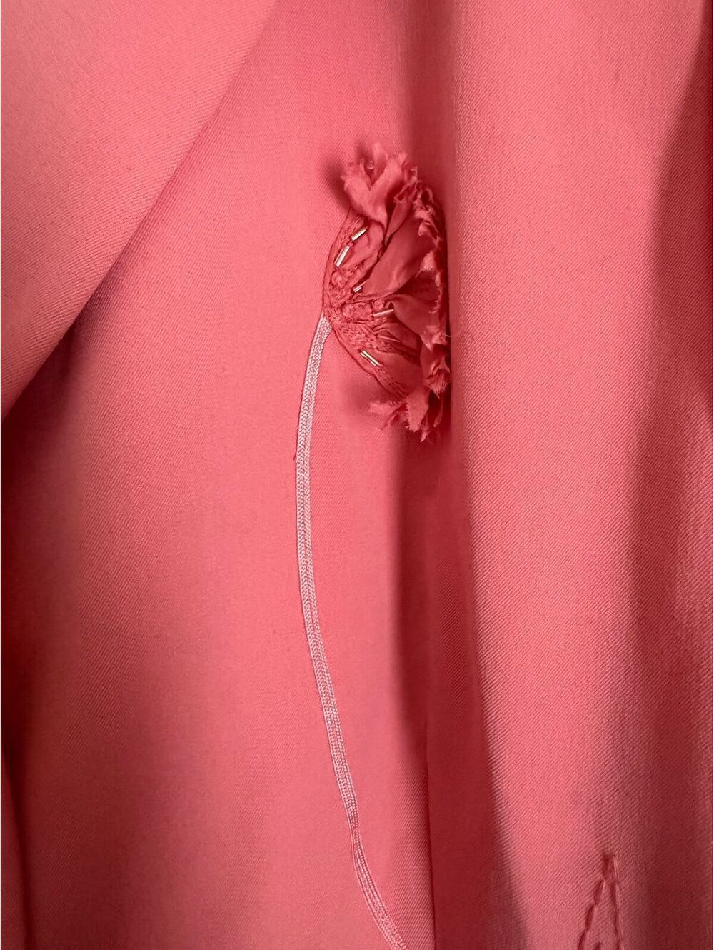 Sandra Women's Blazer Jacket Pink Size 20W Flower Classic City Work Office Party - Picture 7 of 9